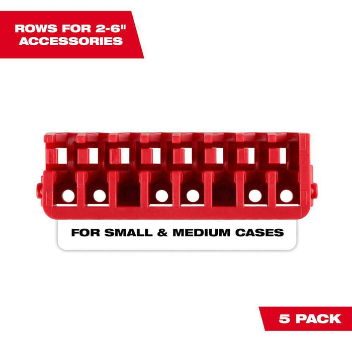 Milwaukee Small & Medium Case Rows for Impact Driver Accessories 5PK