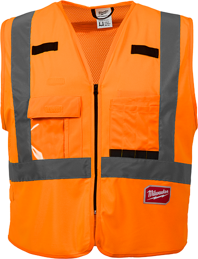 Milwaukee High Visibility Orange Safety Vest - L/XL