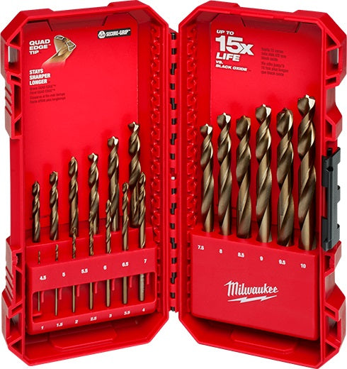 Milwaukee RED HELIX™ Cobalt Metric Drill Bit Set – 19PC
