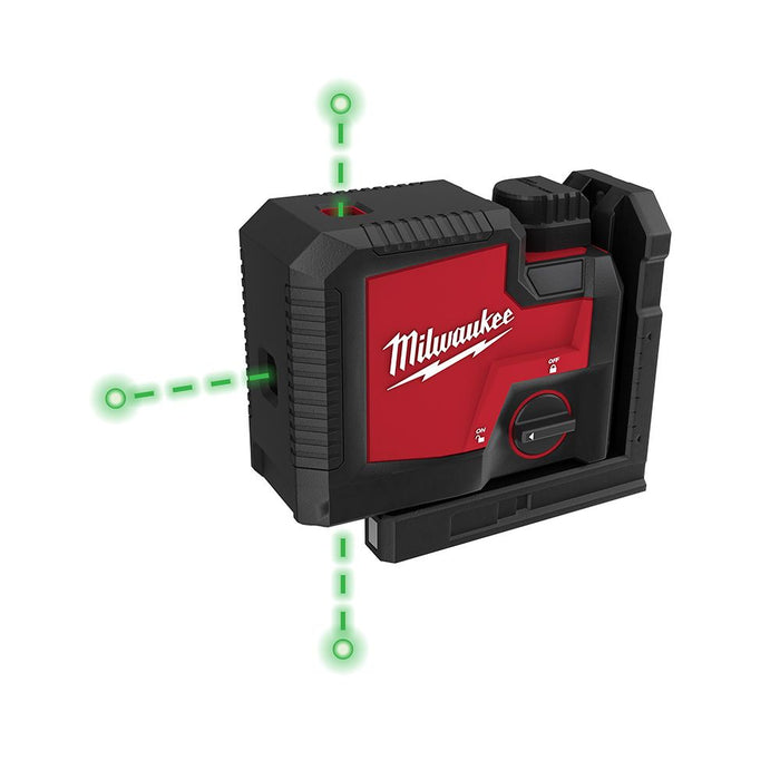 Milwaukee USB Rechargeable Green 3-Point Laser