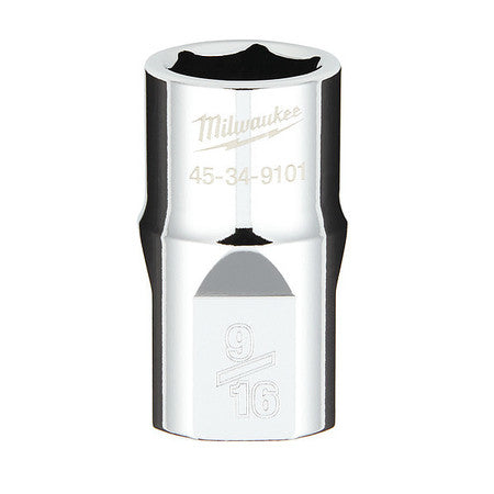 Milwaukee 1/2 in. Drive 9/16 in. SAE 6-Point Socket with FOUR FLAT™ Sides