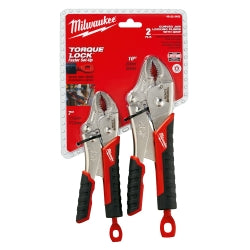 Milwaukee 2Pc 7 in. & 10 in. TORQUE LOCK™ Curved Jaw Locking Pliers Set With Grip