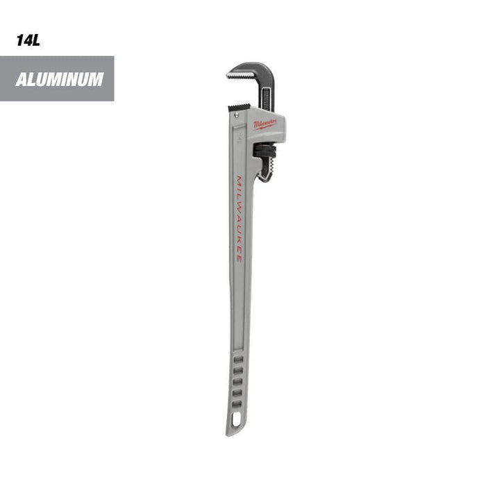 Milwaukee 14L Aluminum Pipe Wrench with POWERLENGTH™ Handle