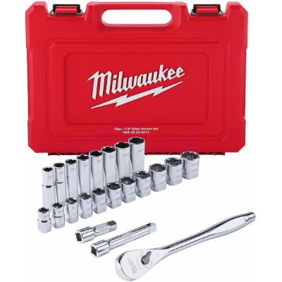 Milwaukee 22 pc. 1/2 in. Socket Wrench Set (SAE)