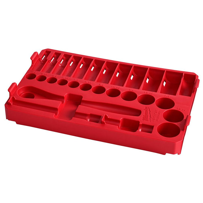 Milwaukee 3/8 in. 28 Pc. Ratchet and Socket Set in PACKOUT™ - SAE Tray