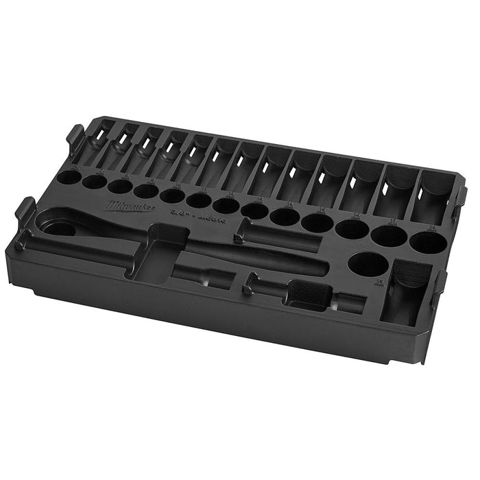 Milwaukee 3/8 in. 32 Pc. Ratchet and Socket Set in PACKOUT™ - Metric Tray