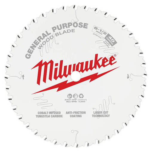 Milwaukee 8-1/2 in. 40T General Purpose Circular Saw Blade