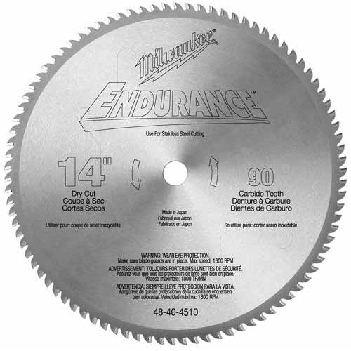 Milwaukee 14 in. 90 Tooth Dry Cut Carbide Tipped Circular Saw Blade