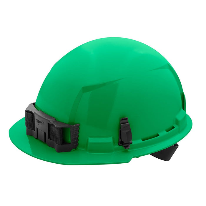 Milwaukee Green Front Brim Hard Hat w/4pt Ratcheting Suspension - Type 1, Class E