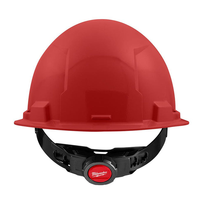 Milwaukee Red Front Brim Hard Hat w/4pt Ratcheting Suspension - Type 1, Class E