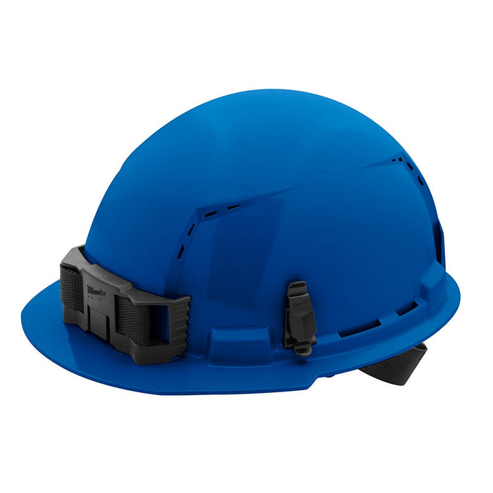 Milwaukee Blue Front Brim Vented Hard Hat w/4pt Ratcheting Suspension - Type 1, Class C