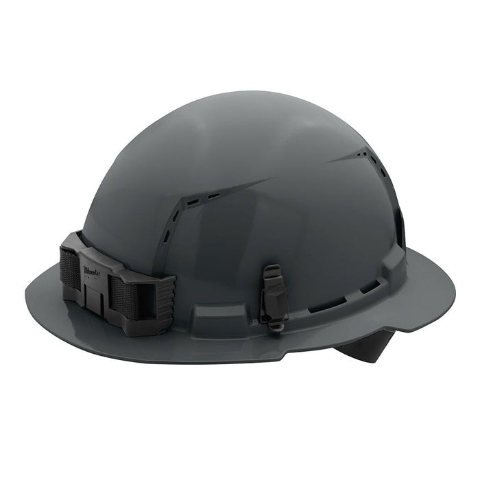 Milwaukee Gray Full Brim Vented Hard Hat w/4pt Ratcheting Suspension - Type 1, Class C