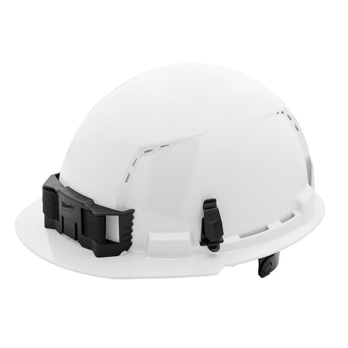 Milwaukee White Front Brim Vented Hard Hat w/6pt Ratcheting Suspension - Type 1, Class C