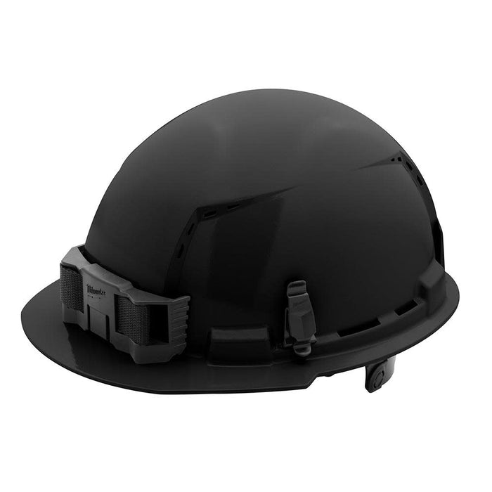 Milwaukee Black Front Brim Vented Hard Hat w/6pt Ratcheting Suspension - Type 1, Class C