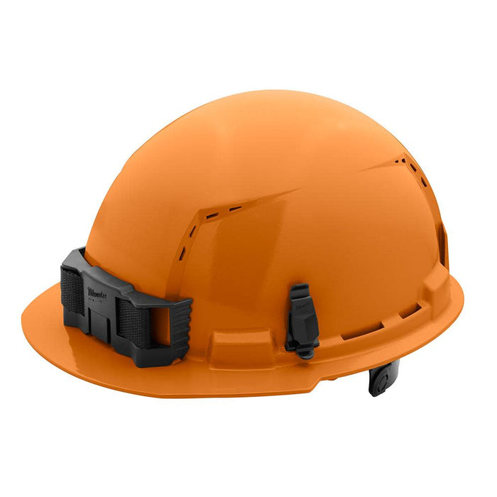 Milwaukee Orange Front Brim Vented Hard Hat w/6pt Ratcheting Suspension - Type 1, Class C