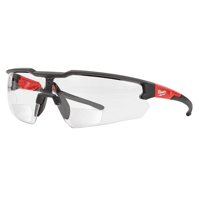 Milwaukee Safety Glasses - +2.00 Magnified Clear Anti-Scratch Lenses