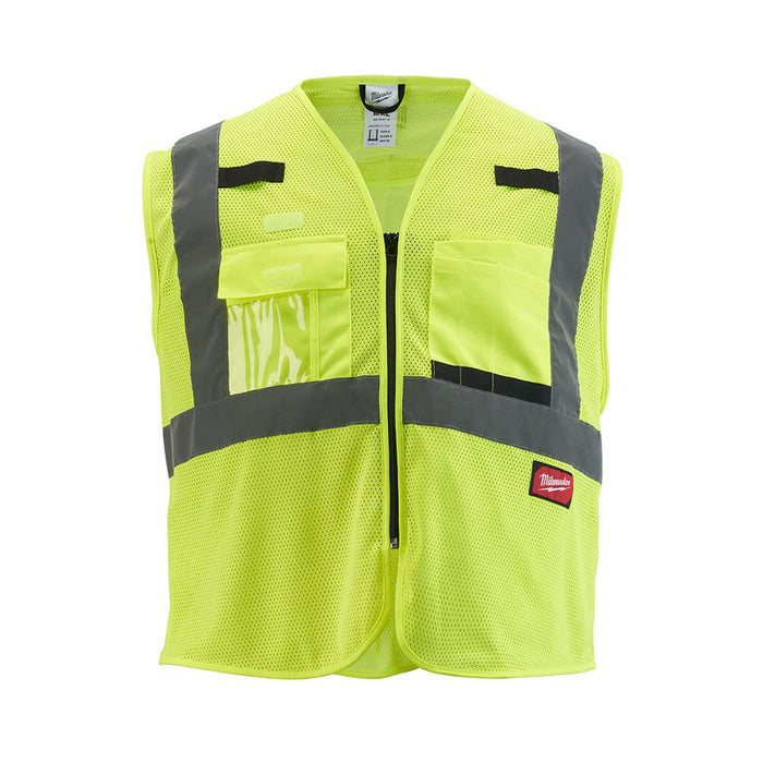 Milwaukee Class 2 High Visibility Yellow Mesh Safety Vest - S/M