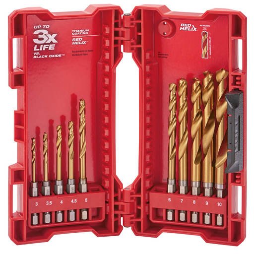 Milwaukee SHOCKWAVE Impact Duty™ RED HELIX™ Titanium Metric Drill Bit Set – 10PC