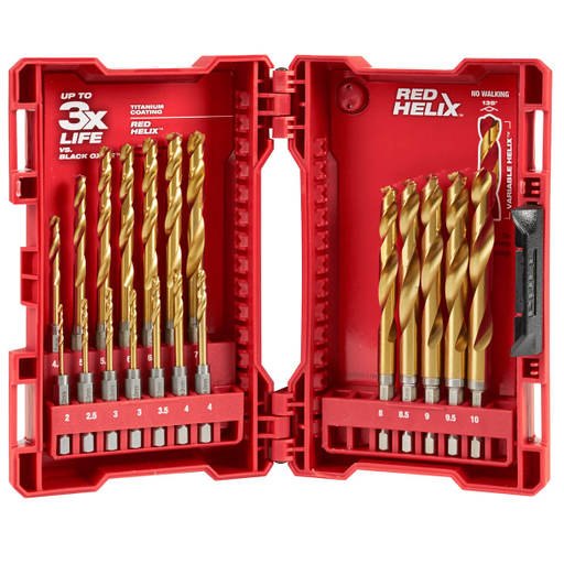 Milwaukee SHOCKWAVE Impact Duty™ RED HELIX™ Titanium Metric Drill Bit  Set – 19PC