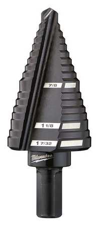 Milwaukee #11 Step Drill Bit, 7/8 in. to 1-7/32 in.