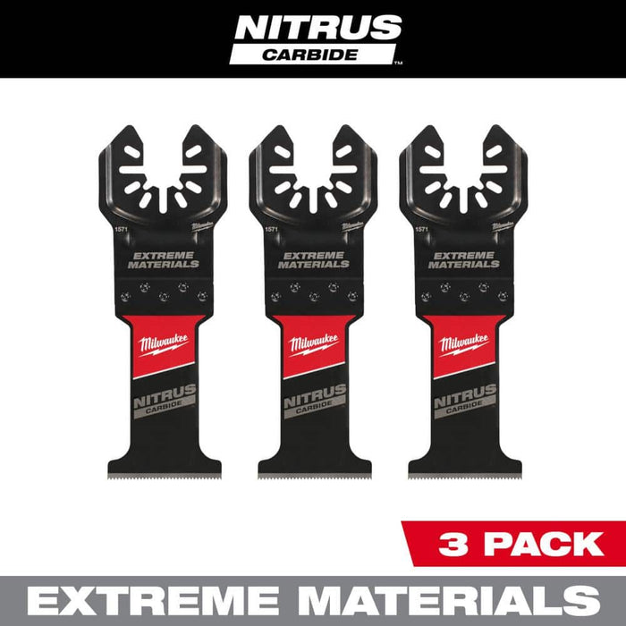 Milwaukee NITRUS CARBIDE™ Extreme Materials Universal Fit OPEN-LOK™ Multi-Tool Blade 3PK