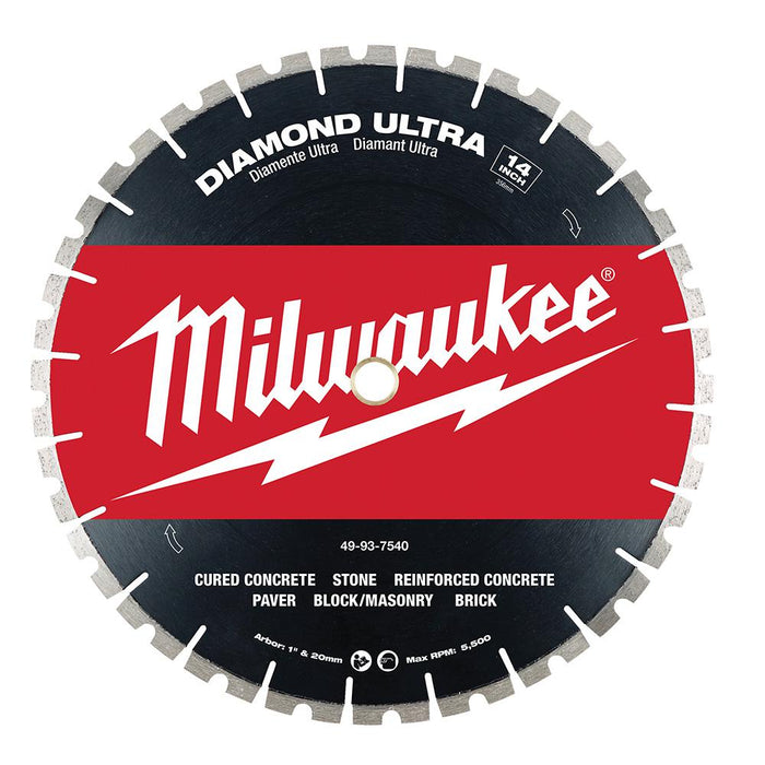Milwaukee 14 in. Diamond Ultra Segmented Blade