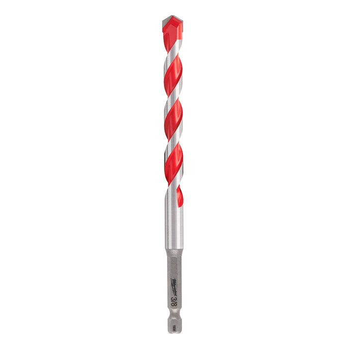 Milwaukee 3/8" x 4" x 6" SHOCKWAVE Impact Duty™ Carbide Hammer Drill Bit with POWER TIP™