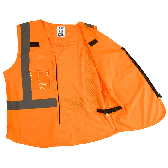 Milwaukee High Visibility Orange Safety Vest - L/XL