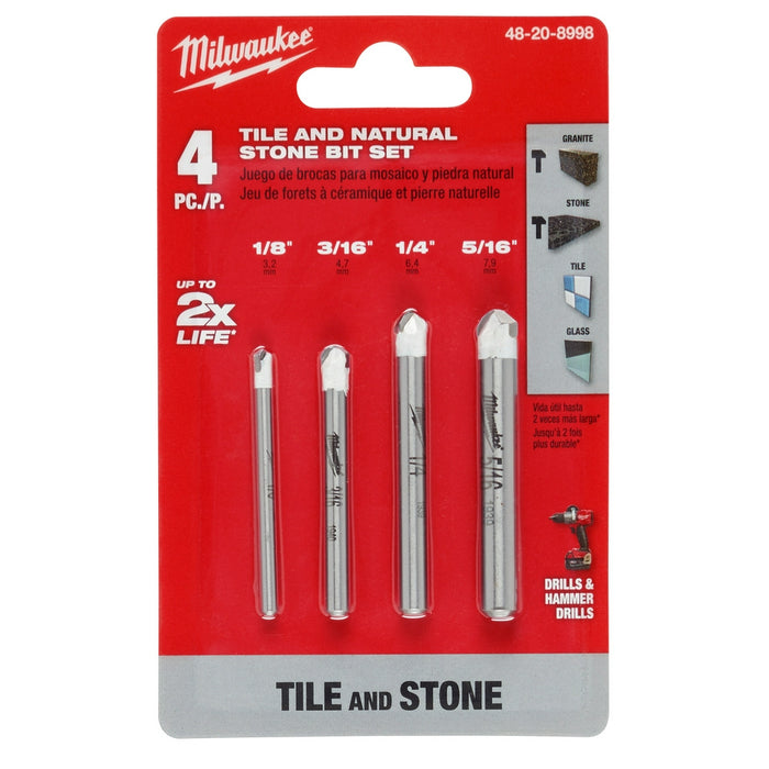 Milwaukee 4pc. Tile and Natural Stone Bit Set