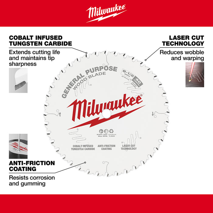 Milwaukee 8-1/2 in. 40T General Purpose Circular Saw Blade