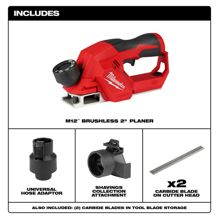 Milwaukee M12™ Brushless 2" Planer