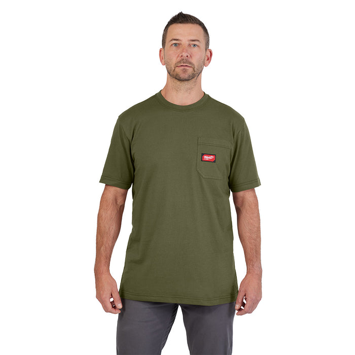 Milwaukee GRIDIRON™ Pocket T-Shirt - Short Sleeve Green L