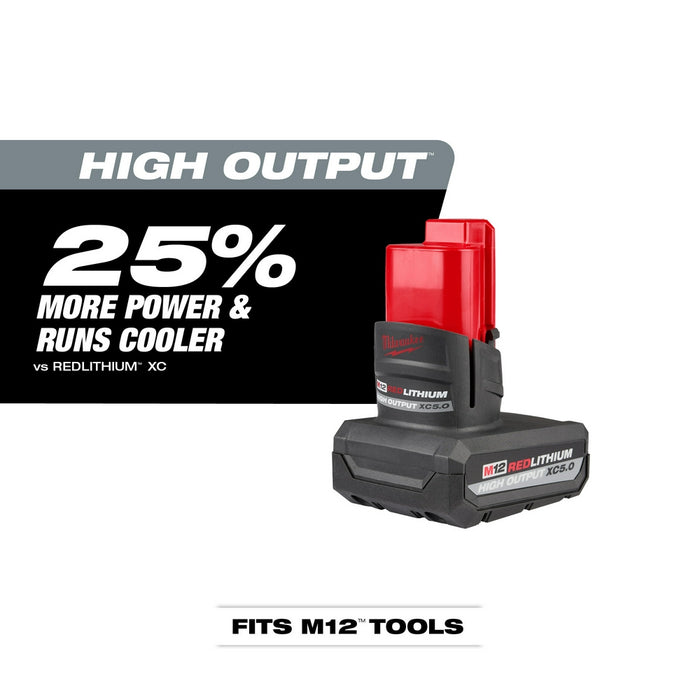 Milwaukee M12 REDLITHIUM™ HIGH OUTPUT™ XC5.0 Battery Pack