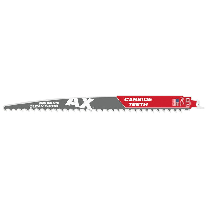 Milwaukee 12" 3 TPI The AX™ with Carbide Teeth for Pruning & Clean Wood SAWZALL® Blade 3PK