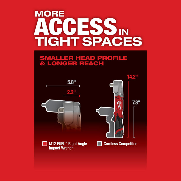 Milwaukee M12 FUEL™ 1/2" Right Angle Impact Wrench