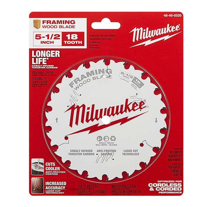 Milwaukee 5-1/2 in. 18T Framing Circular Saw Blade