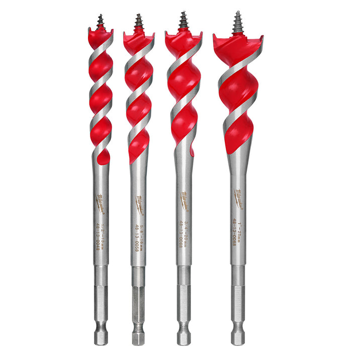 Milwaukee 4 Pc Speed Feed™ Wood Bit Set