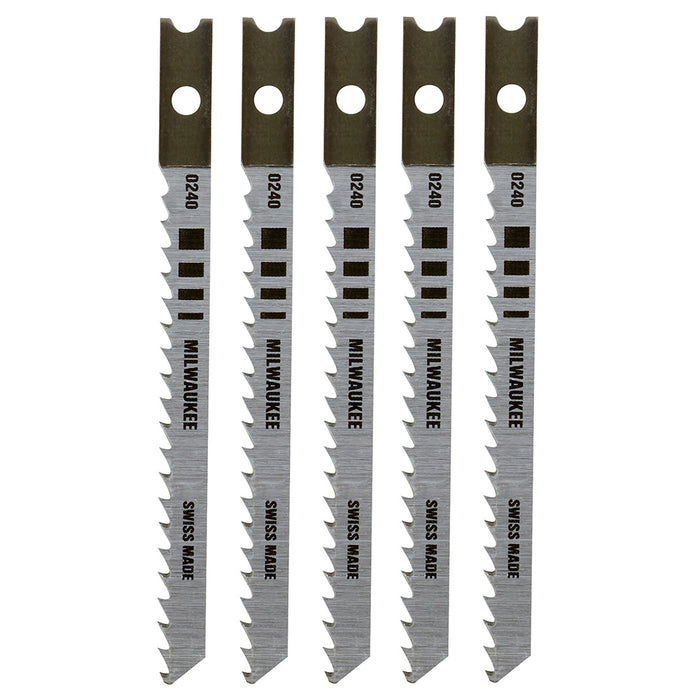 Milwaukee 3-1/8 in. 8 TPI High Carbon Steel Jig Saw Blade 5PK