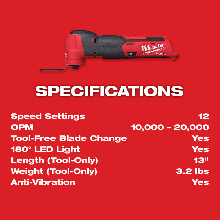 Milwaukee M12 FUEL™ Oscillating Multi-Tool