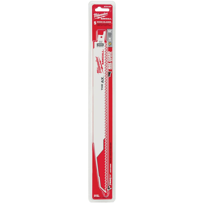 Milwaukee 12 in. 5 TPI The Ax™ SAWZALL® Blade 5PK