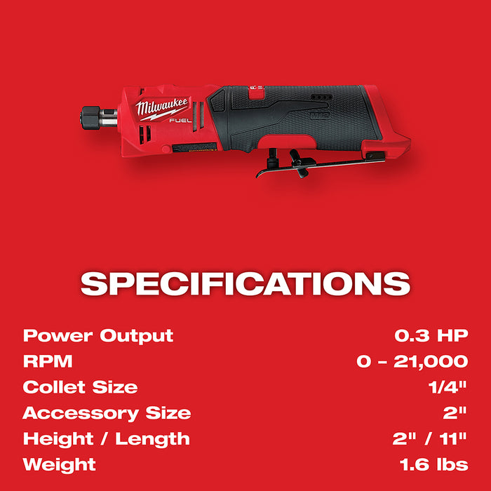 Milwaukee M12 FUEL™ Straight Die Grinder