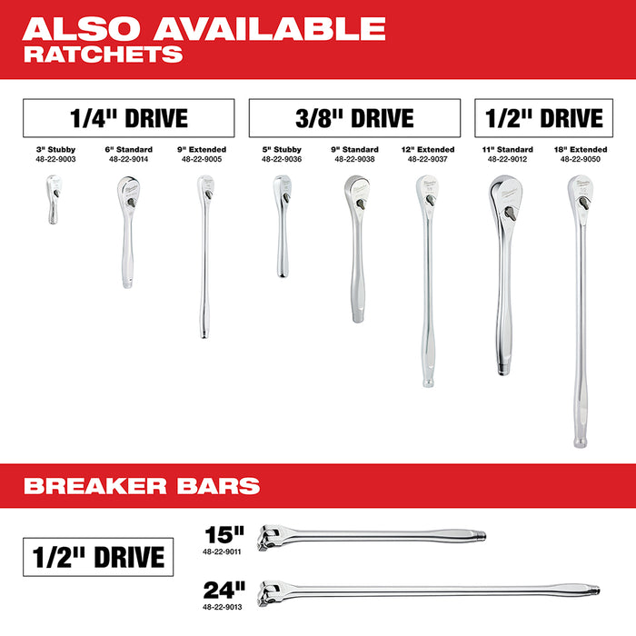 Milwaukee 3/8 in. Drive 32 pc. Ratchet & Socket Set - Metric