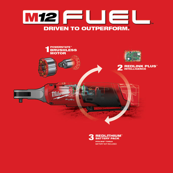 Milwaukee M12 FUEL™ 1/4" High Speed Ratchet