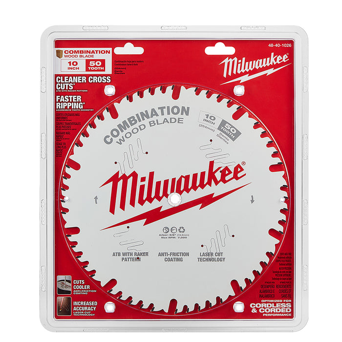 Milwaukee 10 in. 50T Combination Circular Saw Blade