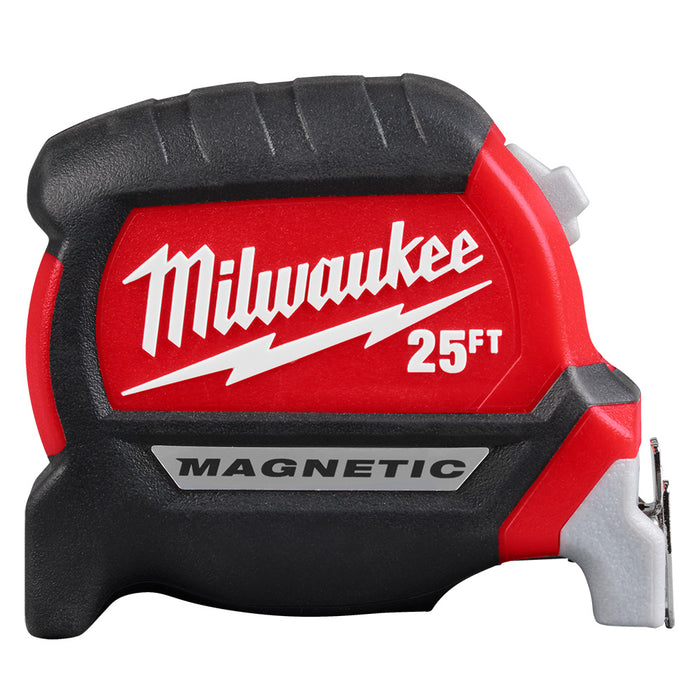 Milwaukee 25ft Electrician's Compact Wide Blade Magnetic Tape Measure