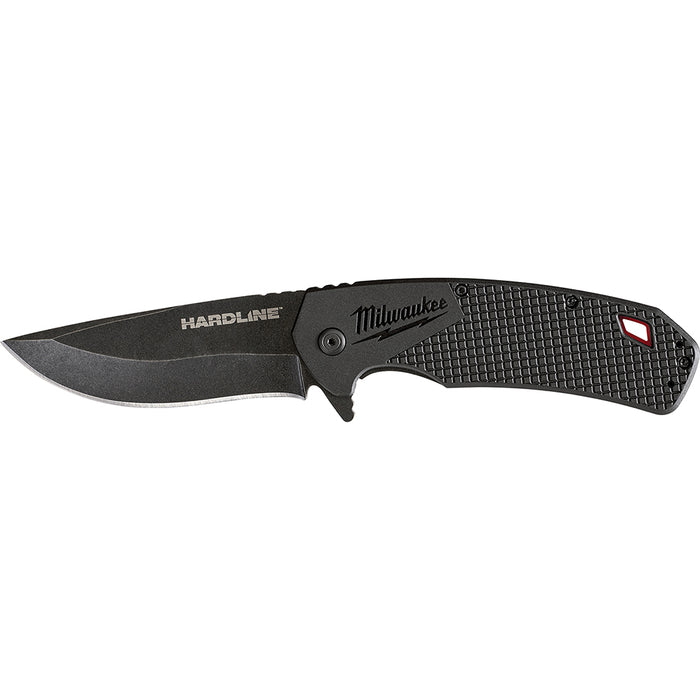 Milwaukee 3.5 in. HARDLINE™ Smooth Recurve Drop Point Blade Pocket Knife