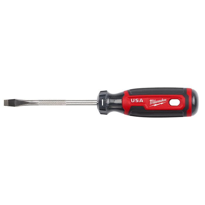 Milwaukee 1/4" Slotted 4" Cushion Grip Screwdriver (USA)