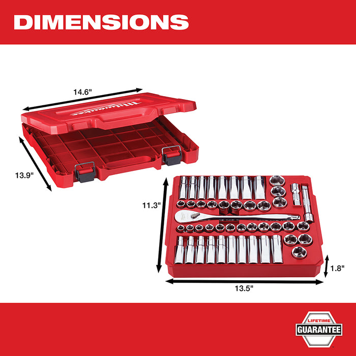 Milwaukee 47 pc. 1/2 in. Socket Wrench Set (SAE & Metric)