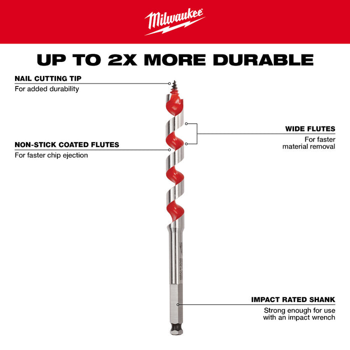 Milwaukee 1 in. x 6 in. Ship Auger Bit