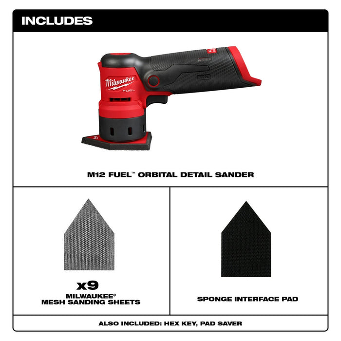 Milwaukee M12 FUEL™ Orbital Detail Sander